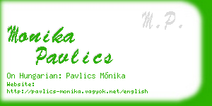 monika pavlics business card