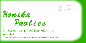 monika pavlics business card